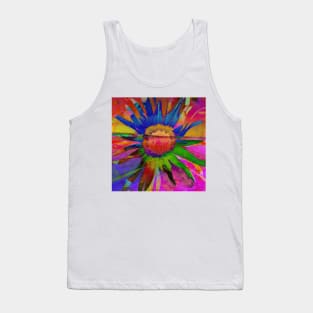 Rainbow Daisy, Digital Art Design Tank Top